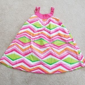 Gymboree zig zag striped girls summer dress sz 6